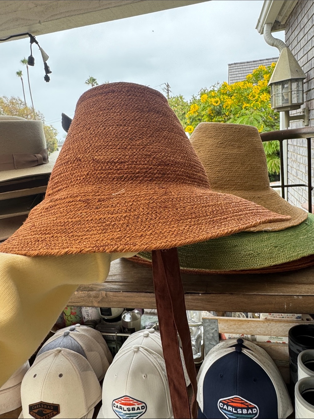 Women’s jute straw Hat - Burnt Sienna size medium - Picture 3 of 8